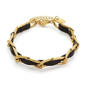 Elegant Gold and Black Bracelet